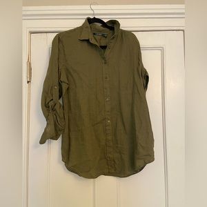 Lauren Ralph Lauren army green button down